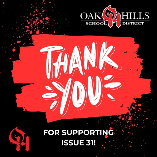 Bond Issue Thank You